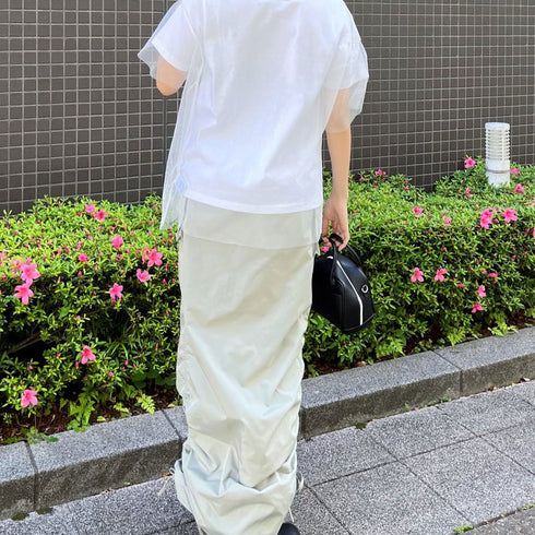 【&soiree】ロゴT×チュールT コンパクトアンサンブル