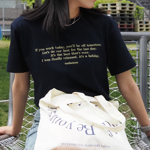 【&soiree】フロント刺繍Tシャツ