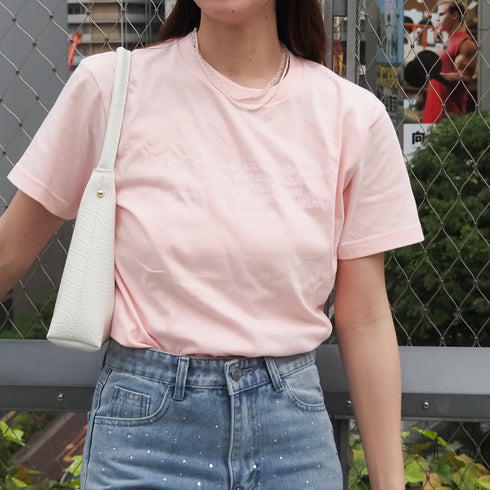 【&soiree】フロント刺繍Tシャツ