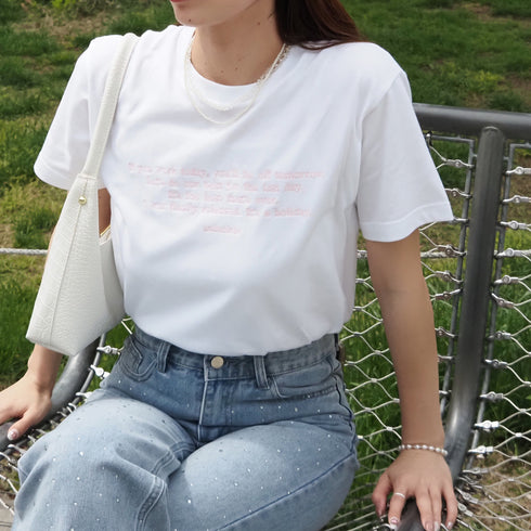 【&soiree】フロント刺繍Tシャツ