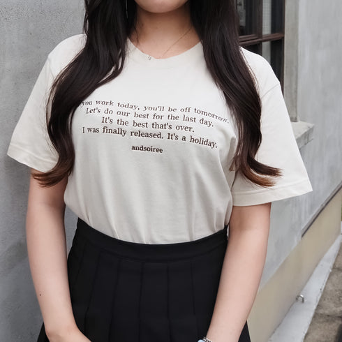 【&soiree】フロント刺繍Tシャツ