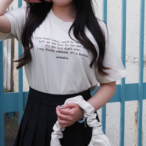 【&soiree】フロント刺繍Tシャツ