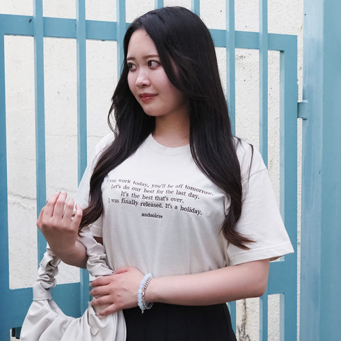 【&soiree】フロント刺繍Tシャツ