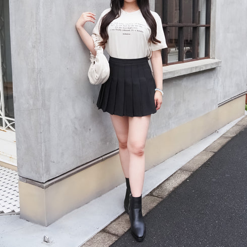 【&soiree】フロント刺繍Tシャツ