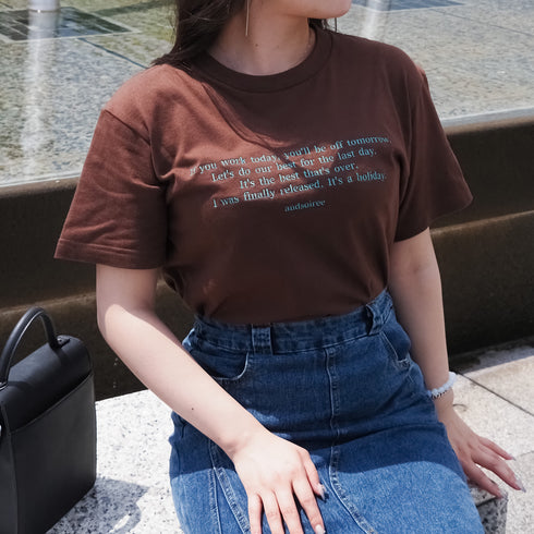 【&soiree】フロント刺繍Tシャツ