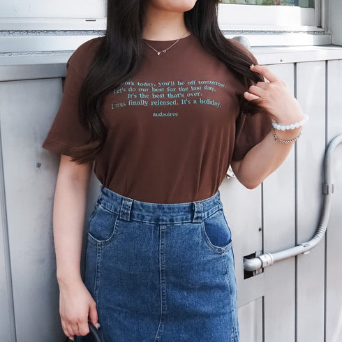 【&soiree】フロント刺繍Tシャツ