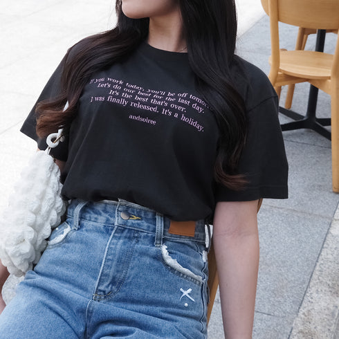 【&soiree】フロント刺繍Tシャツ