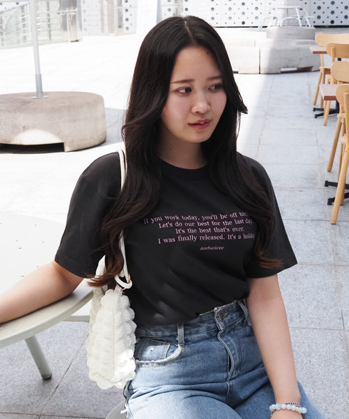 【&soiree】フロント刺繍Tシャツ