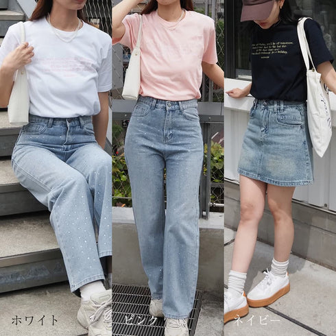 【&soiree】フロント刺繍Tシャツ