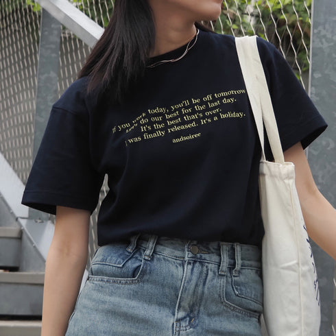 【&soiree】フロント刺繍Tシャツ