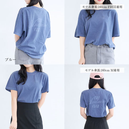 ピグメントプリントTシャツ(メッセージロゴ)