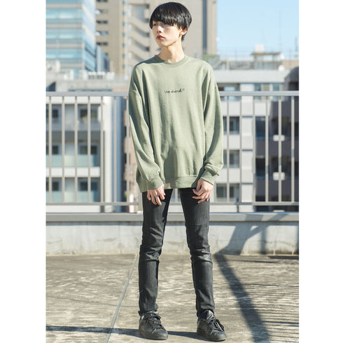 【MODISH GAZE】T/Cポンチ ゆるカラープリント ビッグスウェットトレーナー