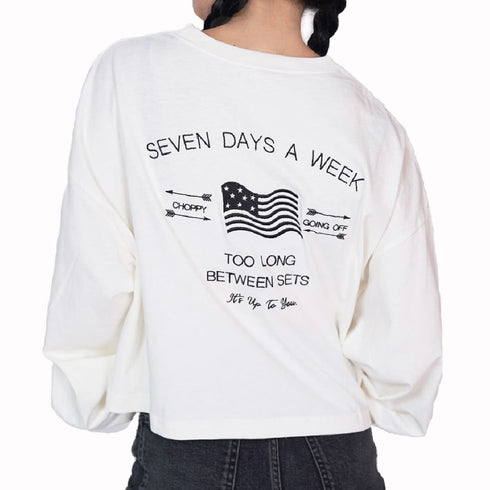 【spiritoso】アメリカンフラッグクロップドロンT