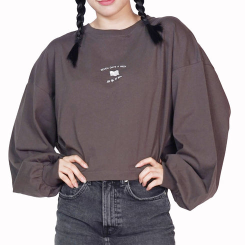 【spiritoso】アメリカンフラッグクロップドロンT