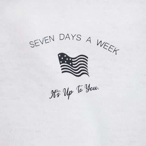 【spiritoso】アメリカンフラッグクロップドロンT