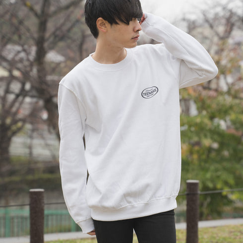 【MODISH GAZE】8.4oz 線画キャンディガールイラスト スウェットトレーナー