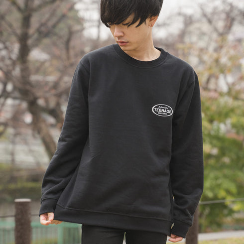 【MODISH GAZE】8.4oz 線画キャンディガールイラスト スウェットトレーナー