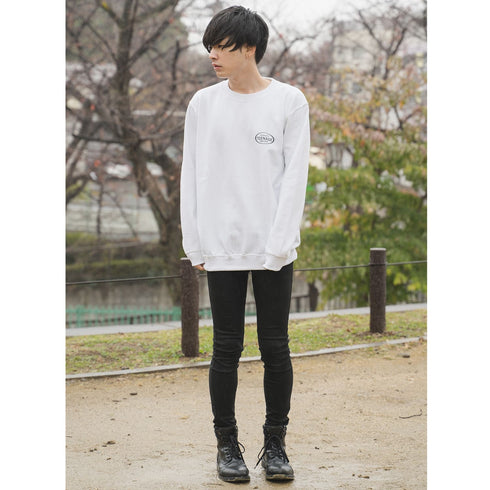 【MODISH GAZE】8.4oz 線画キャンディガールイラスト スウェットトレーナー