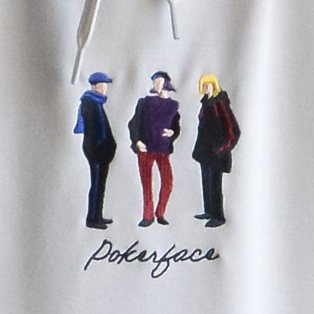 【MODISH GAZE】ピープルイラスト刺繍 プルパーカー T/Cポンチ