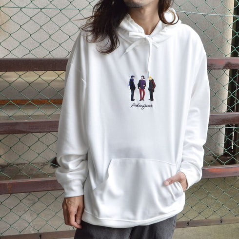 【MODISH GAZE】ピープルイラスト刺繍 プルパーカー T/Cポンチ