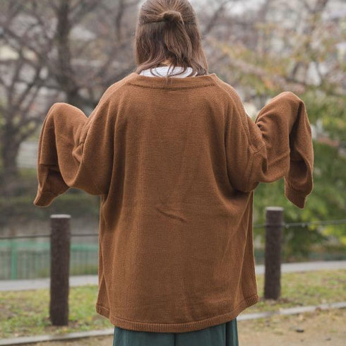 【MODISH GAZE】モヘアライク オーバーサイズ ニット カーディガン ボレロ