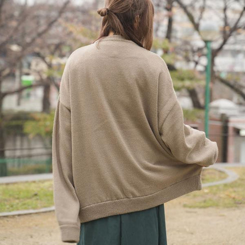 【MODISH GAZE】モヘアタッチアクリル オーバーサイズ クルーニット