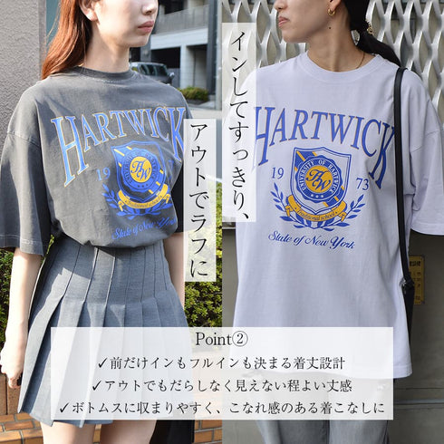 【spiritoso】HARTWICK カレッジロゴTシャツ