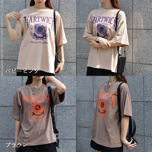 【spiritoso】HARTWICK カレッジロゴTシャツ