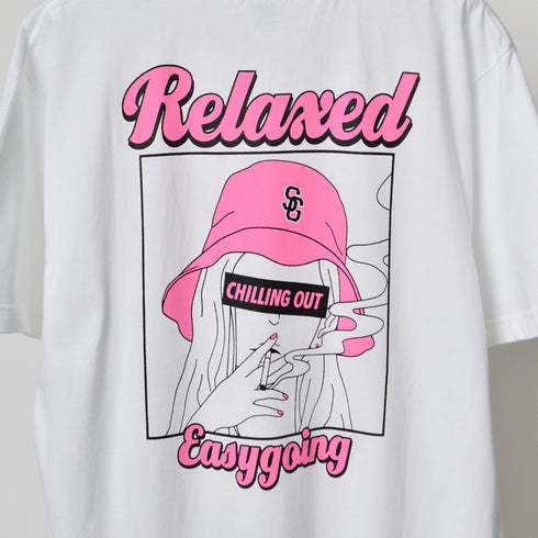 【MODISH GAZE】スモーキングガールRelaxed半袖Tシャツ