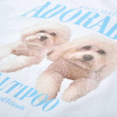 【MODISH GAZE】DOGプリントアニマルTシャツ