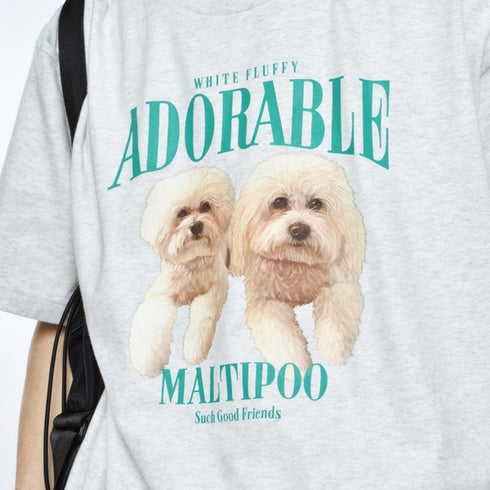 【MODISH GAZE】DOGプリントアニマルTシャツ