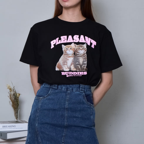 【MODISH GAZE】CATプリントアニマルTシャツ