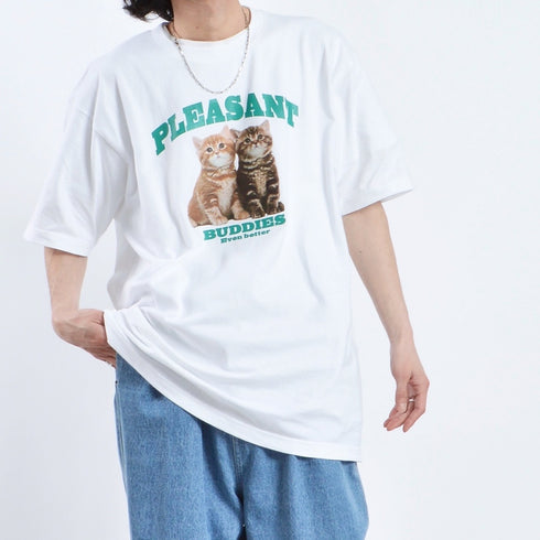 【MODISH GAZE】CATプリントアニマルTシャツ