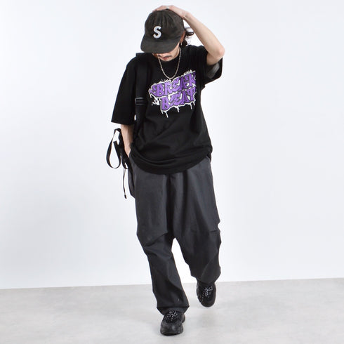 【MODISH GAZE】7.4スーパーヘビーオンス 発泡プリント グラフィック半袖Tシャツ　BREAK BEAT