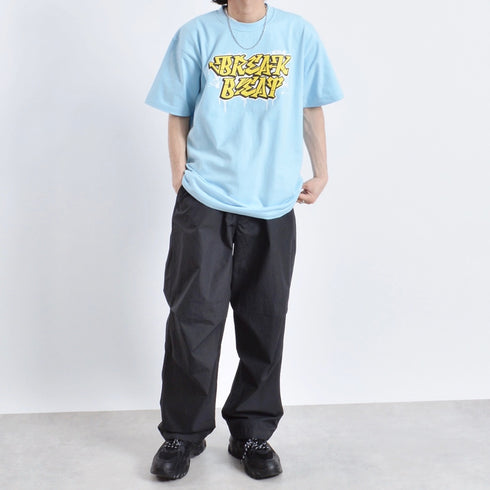 【MODISH GAZE】7.4スーパーヘビーオンス 発泡プリント グラフィック半袖Tシャツ　BREAK BEAT