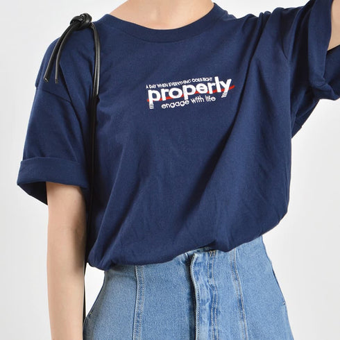 【MODISH GAZE】properly刺繍Tシャツ