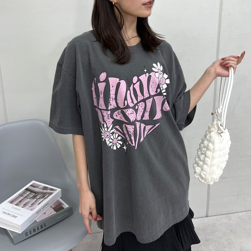 【MODISH GAZE】ハート ピグメントTシャツ