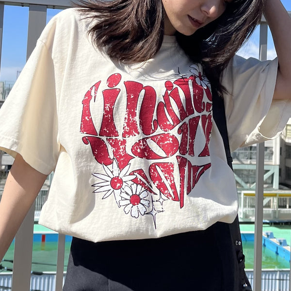 【MODISH GAZE】ハート ピグメントTシャツ