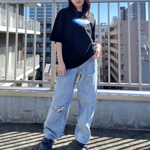 【RGY】DOWNER オーバルロゴ ビッグシルエットTシャツ