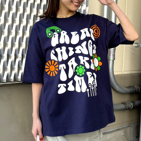 【RGY】レトロヒッピービッグシルエットTシャツ