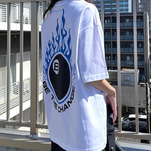 【RGY】ビリヤード両面プリント ビッグシルエットTシャツ