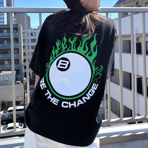 【RGY】ビリヤード両面プリント ビッグシルエットTシャツ