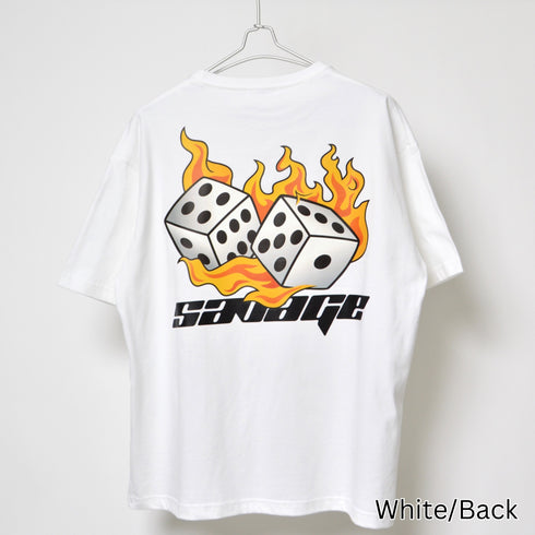 【RGY】ダイス両面プリント ビッグシルエットTシャツ