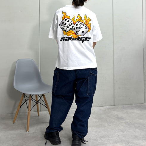 【RGY】ダイス両面プリント ビッグシルエットTシャツ