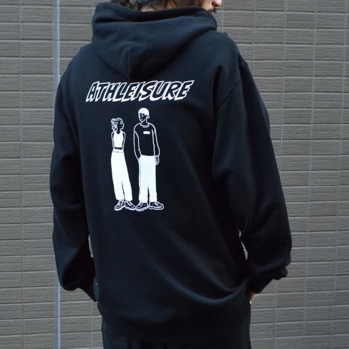 【MODISH GAZE】カップルイラスト裏毛フーディ（ATHLEISURE）