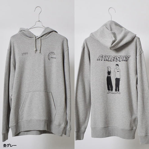 【MODISH GAZE】カップルイラスト裏毛フーディ（ATHLEISURE）