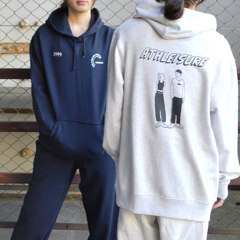 【MODISH GAZE】カップルイラスト裏毛フーディ（ATHLEISURE）