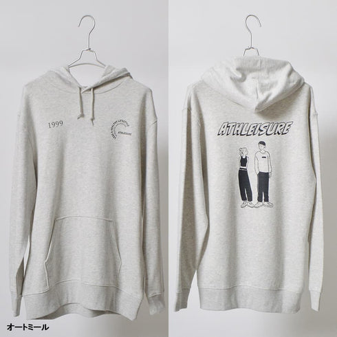 【MODISH GAZE】カップルイラスト裏毛フーディ（ATHLEISURE）