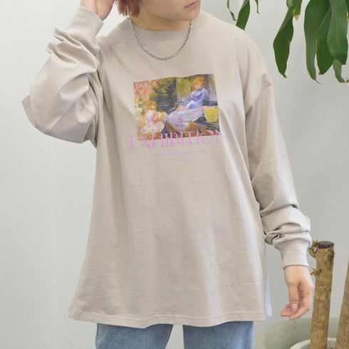 【spiritoso】絵画バックプリントロンT