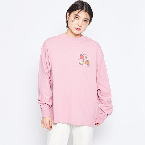 【spiritoso】韓国系フルーツブリントＴシャツ フルーツ柄
